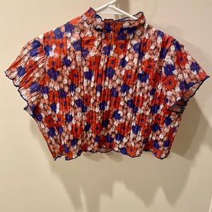 Urban Outfitters Cropped Floral Shirt